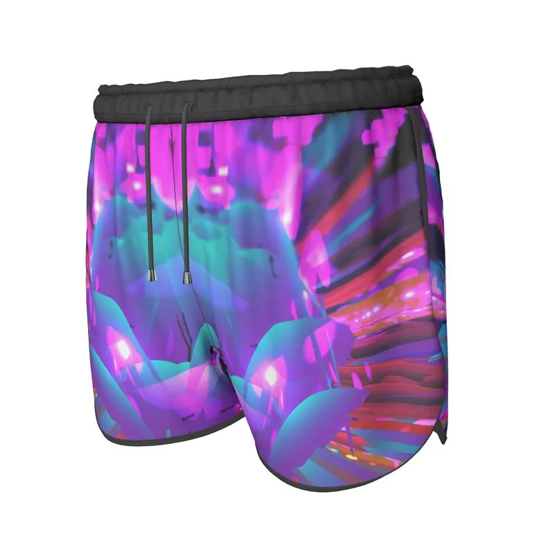 "Dazzling Dahlias" Custom Running Shorts