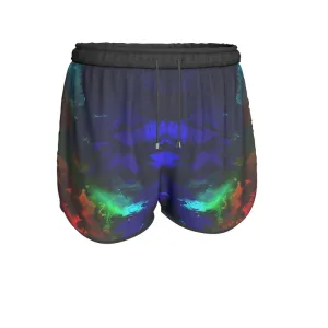 "Rainbow Color Explosion" Custom Running Shorts