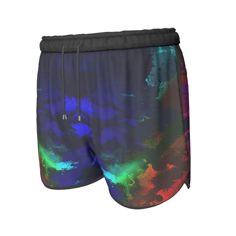 "Rainbow Color Explosion" Custom Running Shorts