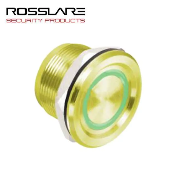 Rosslare - PX-34G - Piezoelectric Switch - LED Ring - 5-30 VDC - IP68 - Gold