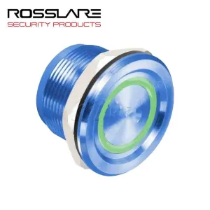 Rosslare - PX-34L - Piezoelectric Switch - LED Ring - 5-30 VDC - IP68 - Blue