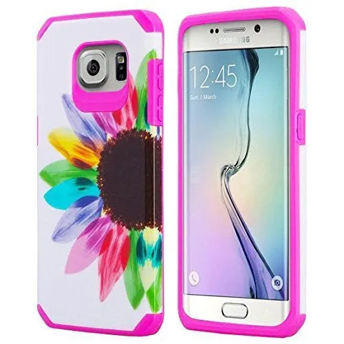 Samsung Galaxy S7 Case, Hybrid Dual Layer Armor[Impact/Shock Resistant] Case for Galaxy S7 - Vivid Sunflower