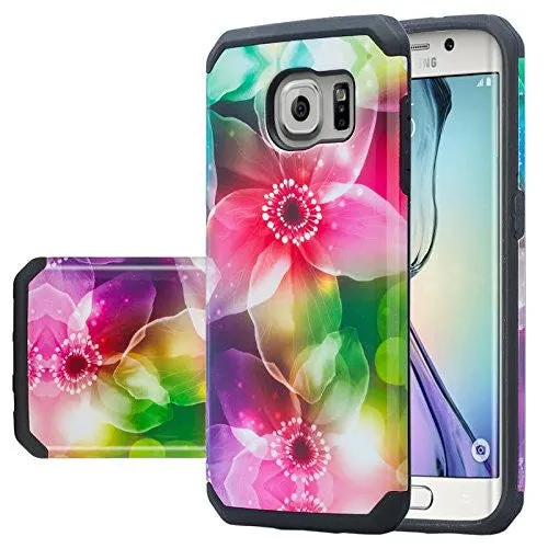 Samsung Galaxy S7 Edge Case, Hybrid Dual Layer Armor[Impact/Shock Resistant] Case for Galaxy S7 - Lily Pedal