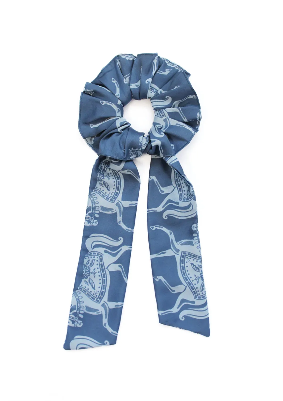 Scarf Hair Scrunchie Blossomare Print | Sapphire