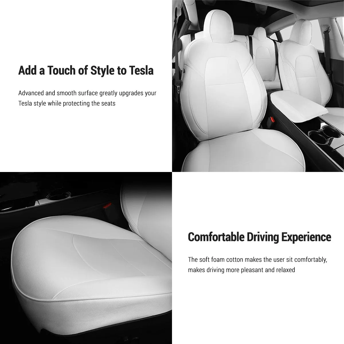 Seat Covers for Only Front Seats/Rear Seats for Tesla Model 3 & Model Y