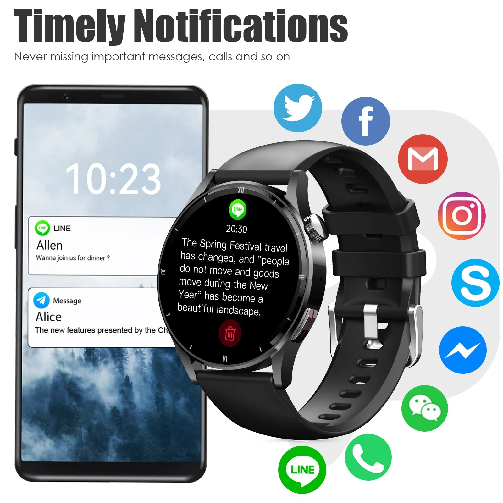 Smart Watch for men Women (Answer/Make Call) Heart Rate Monitor Activity Tracker for iOS Phones and Android with Sleep Tracking Fitness Tracker Pedometer Smartwatch