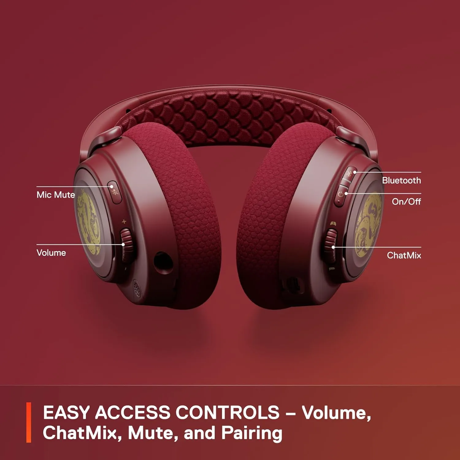 SteelSeries Arctis Nova 7 Dragon Edition Wireless Multi-Platform Gaming Headset with Nova Acoustic System