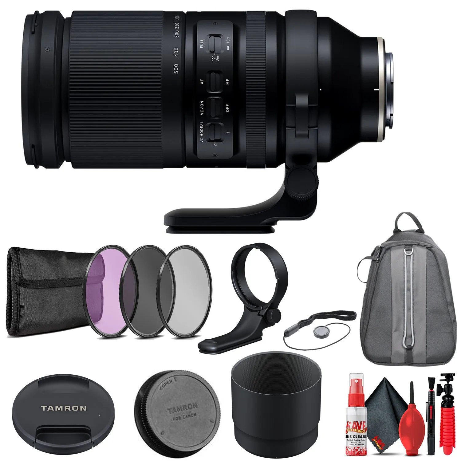 Tamron 150-500mm f/5-6.7 Di III VXD Lens for Sony   Accessory Kit (INT Model)