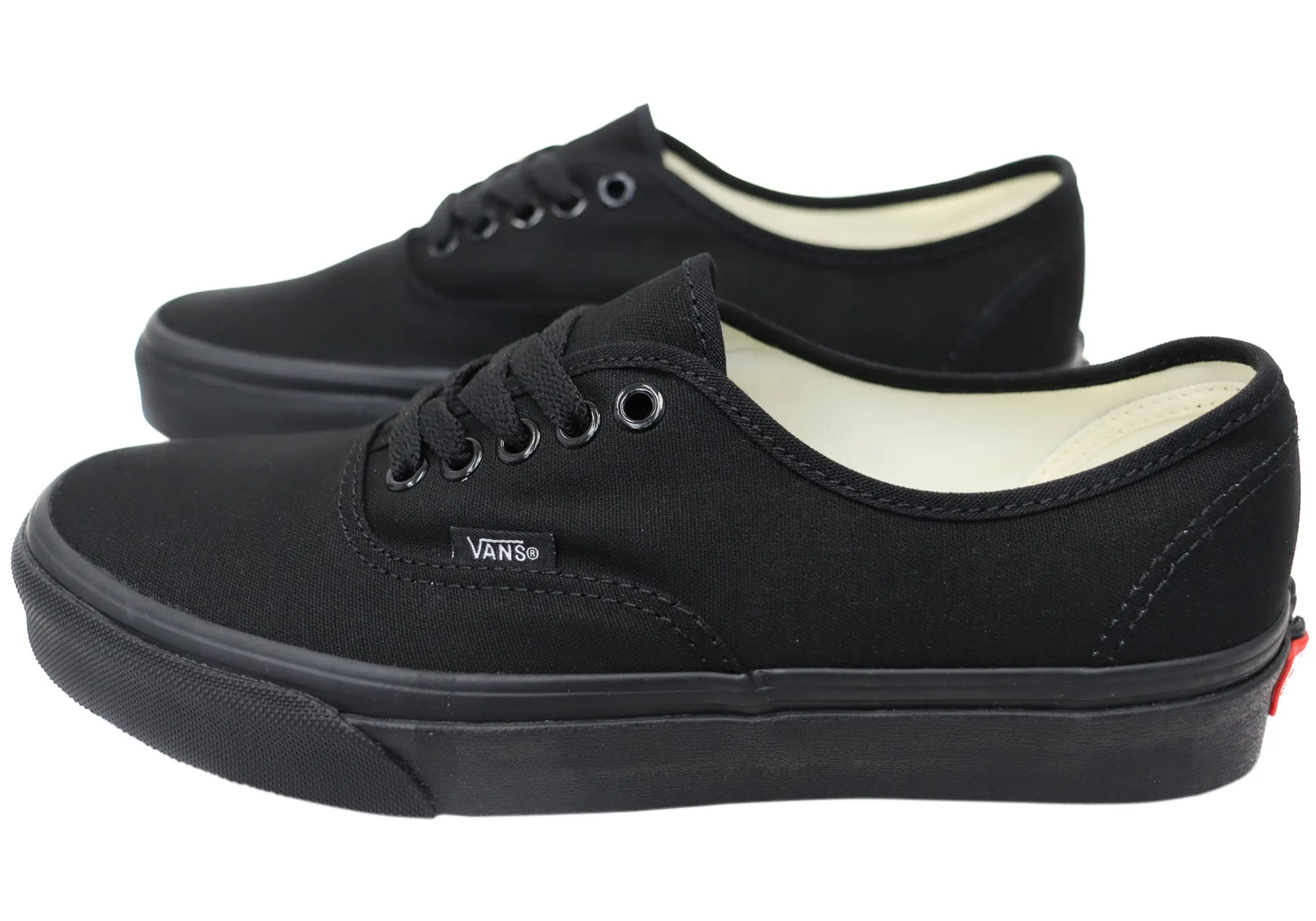 Vans Authentic Unisex Comfortable Lace Up Sneakers Black Black