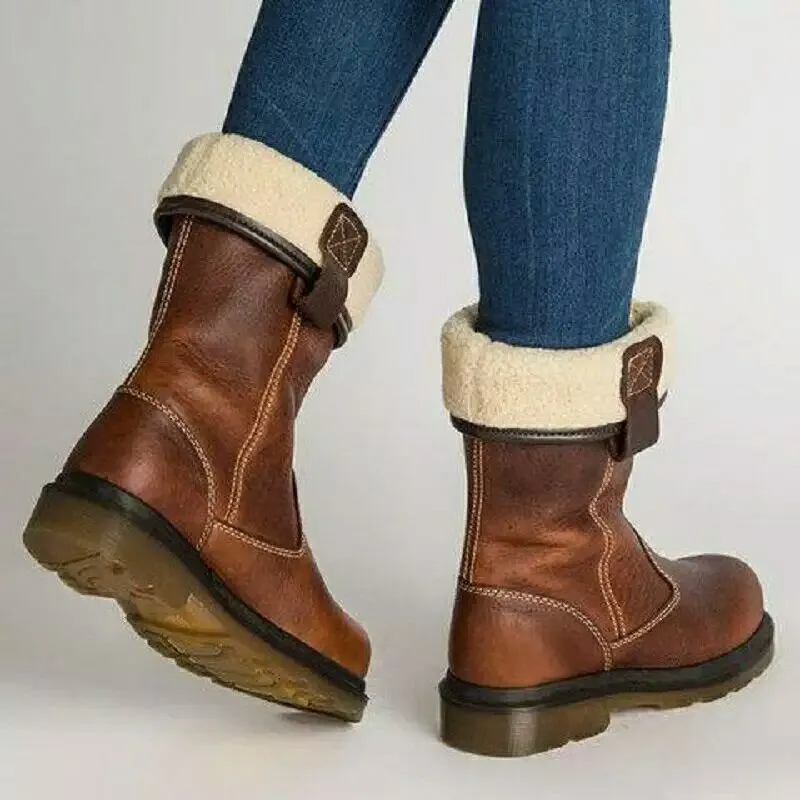 Warm Wide Fit PU Boots