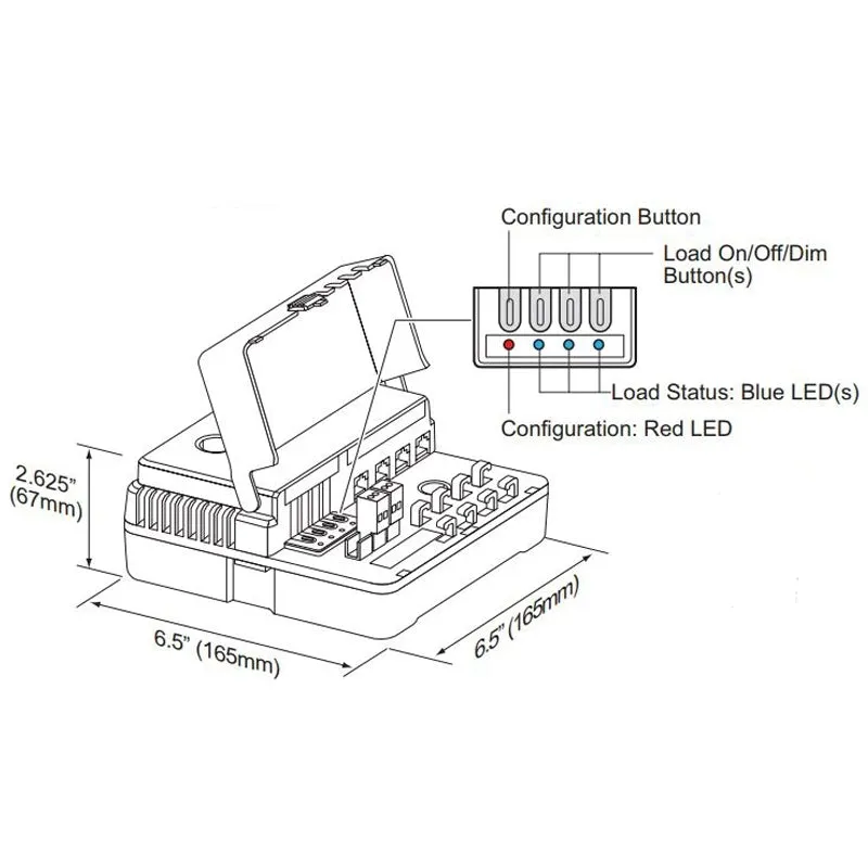 Wattstopper LMRC-211-347 1 Relay Room Controller, 0-10V dimming