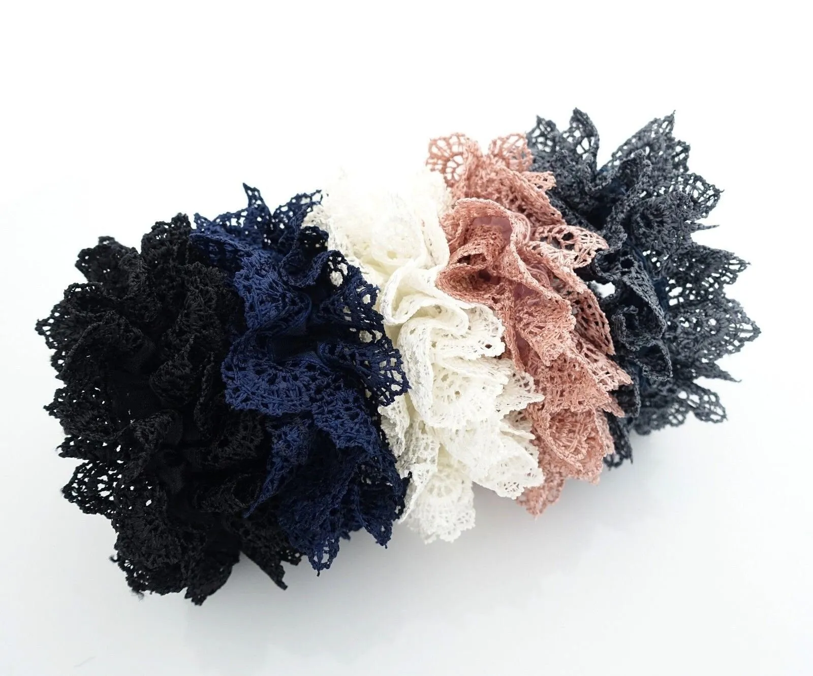 whole floral lace scrunchy feminine style women hair ties scrunchies