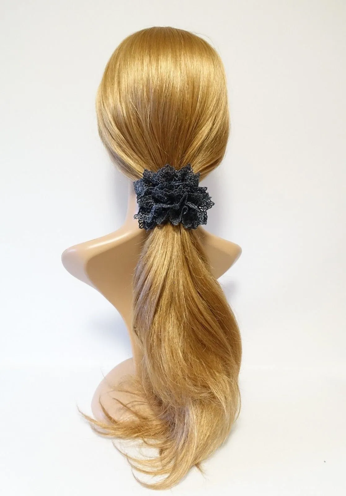 whole floral lace scrunchy feminine style women hair ties scrunchies