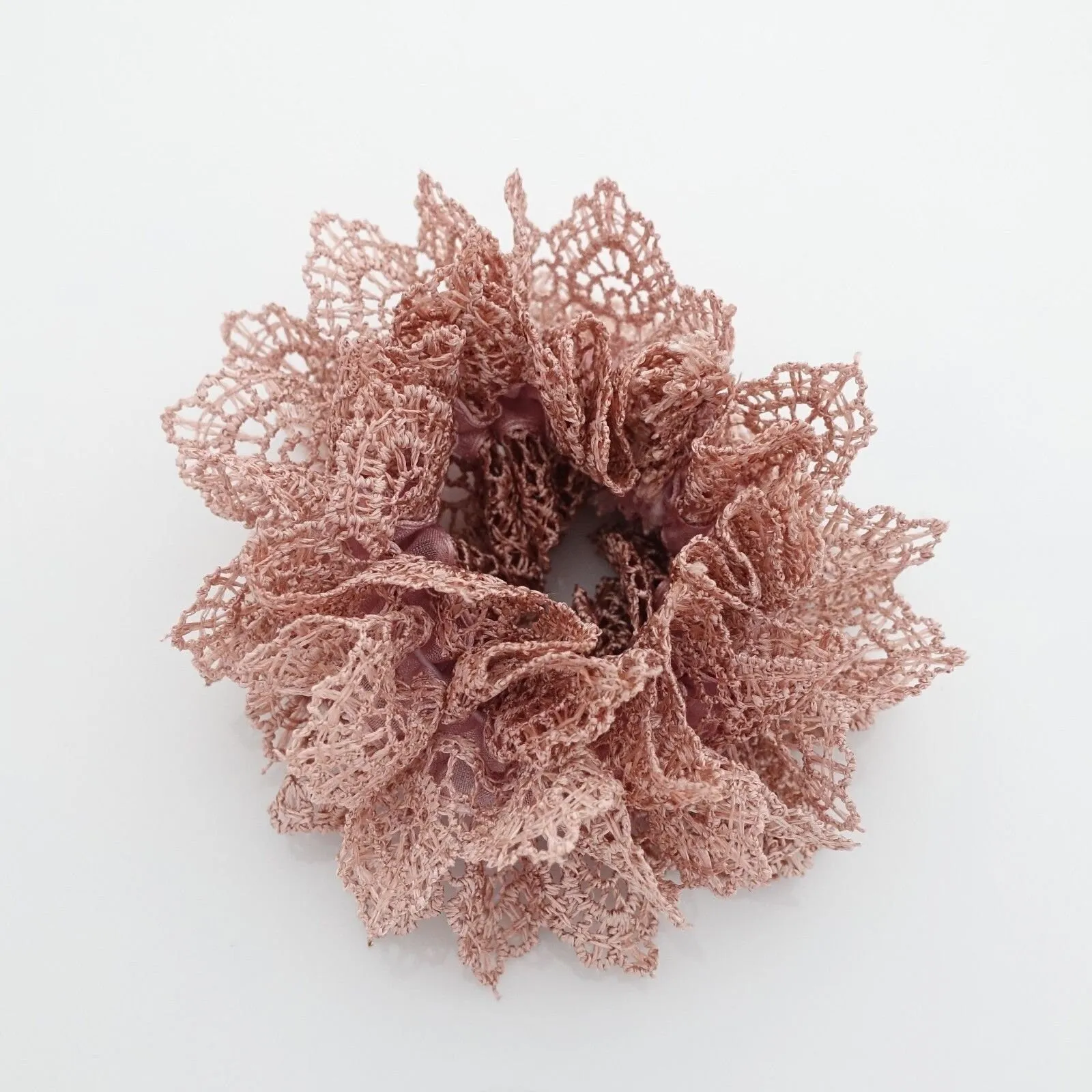 whole floral lace scrunchy feminine style women hair ties scrunchies