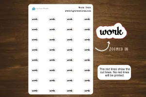 Work Script Stickers for Planners, Journals, and Notebooks | Mini Scripts