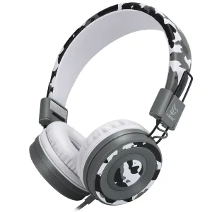 Yomuse Camo Foldable Wired Headphones with Microphone for Kids Boys Girls Adults