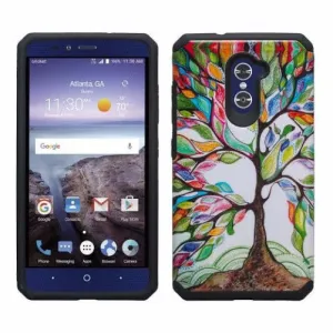 ZTE Grand X Max 2 Case | ZTE Imperial Max/Max Duo Slim Hybrid Dual Layer [Shock Resistant] Armor Case Cover for ZTE Grand X Max 2/Imperial Max/Max Duo LTE - Colorful Tree