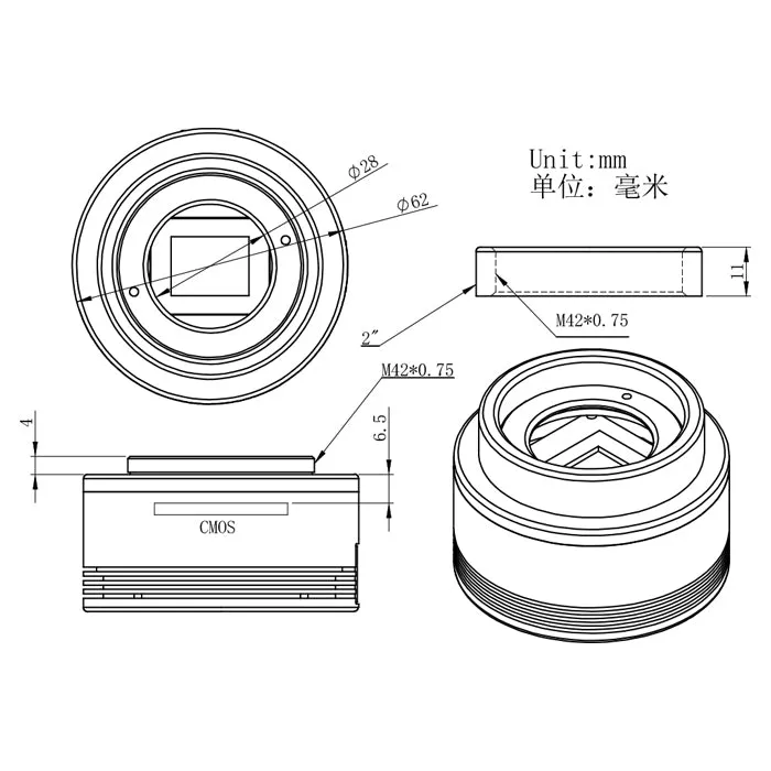 ZWO ASI183MM USB3.0 Monochrome Astronomy Camera - ASI183MM